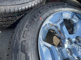 20" Dodge Ram 1500 OEM Laramie CHROME 2680 wheels rims 2025 2026 BRIDGESTONE NEW Texas Truck Tire