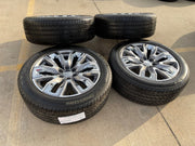 22" GMC Yukon Chevy Tahoe Escalade OEM 95513 14134 wheels rims BRIDGESTONE NEW Texas Truck Tire