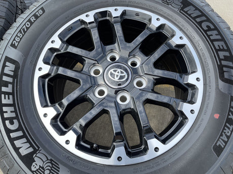 18" Toyota Tundra TRD OEM black wheels rims 75273 Sequoia 2024 2025 2026 Texas Truck Tire