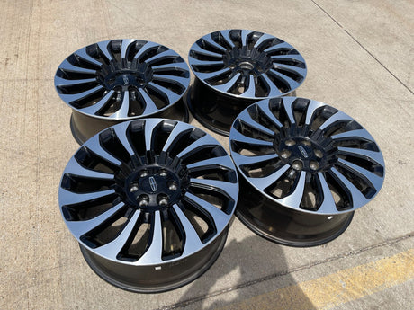 22" Lincoln Navigator OEM rims wheels 10499 95383 Black Label 2023 2024 2025 Texas Truck Tire