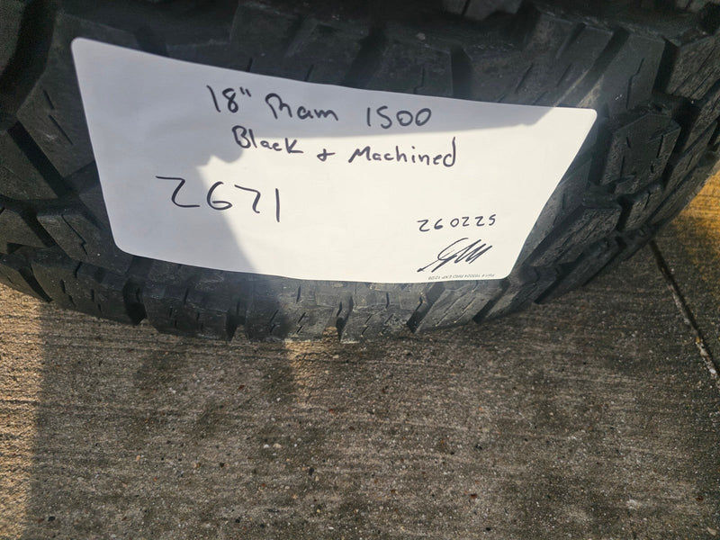 18" Dodge Ram 1500 Rebel Black OEM 2671 wheels rims TOYO A/T3 35" Texas Truck Tire