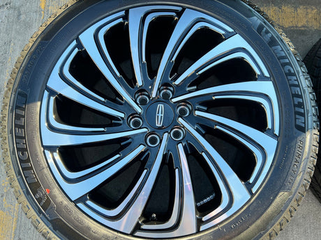 22" Lincoln Navigator OEM 10666 rims wheels BLACK LABEL 2025 2026 MICHELIN NEW Texas Truck Tire