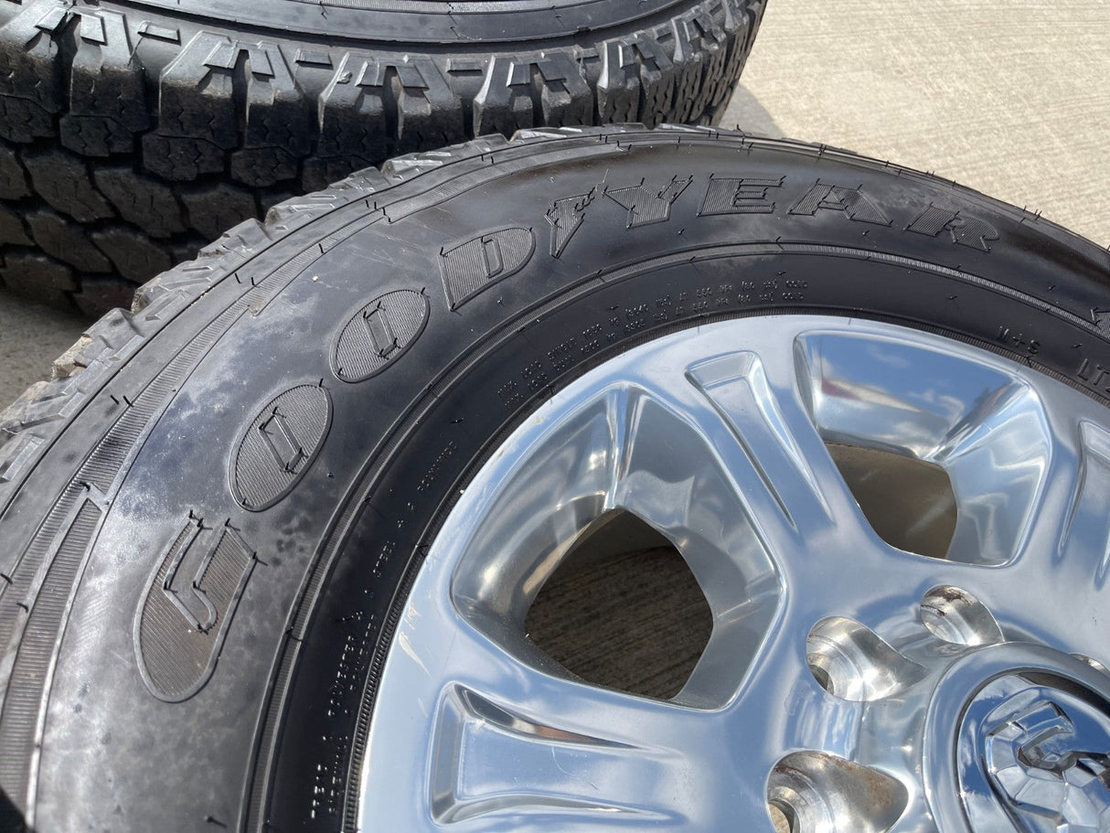 18" Ram 2500 3500 Laramie Power Wagon OEM wheels rims 2692 GOODYEAR A/T NICE Texas Truck Tire
