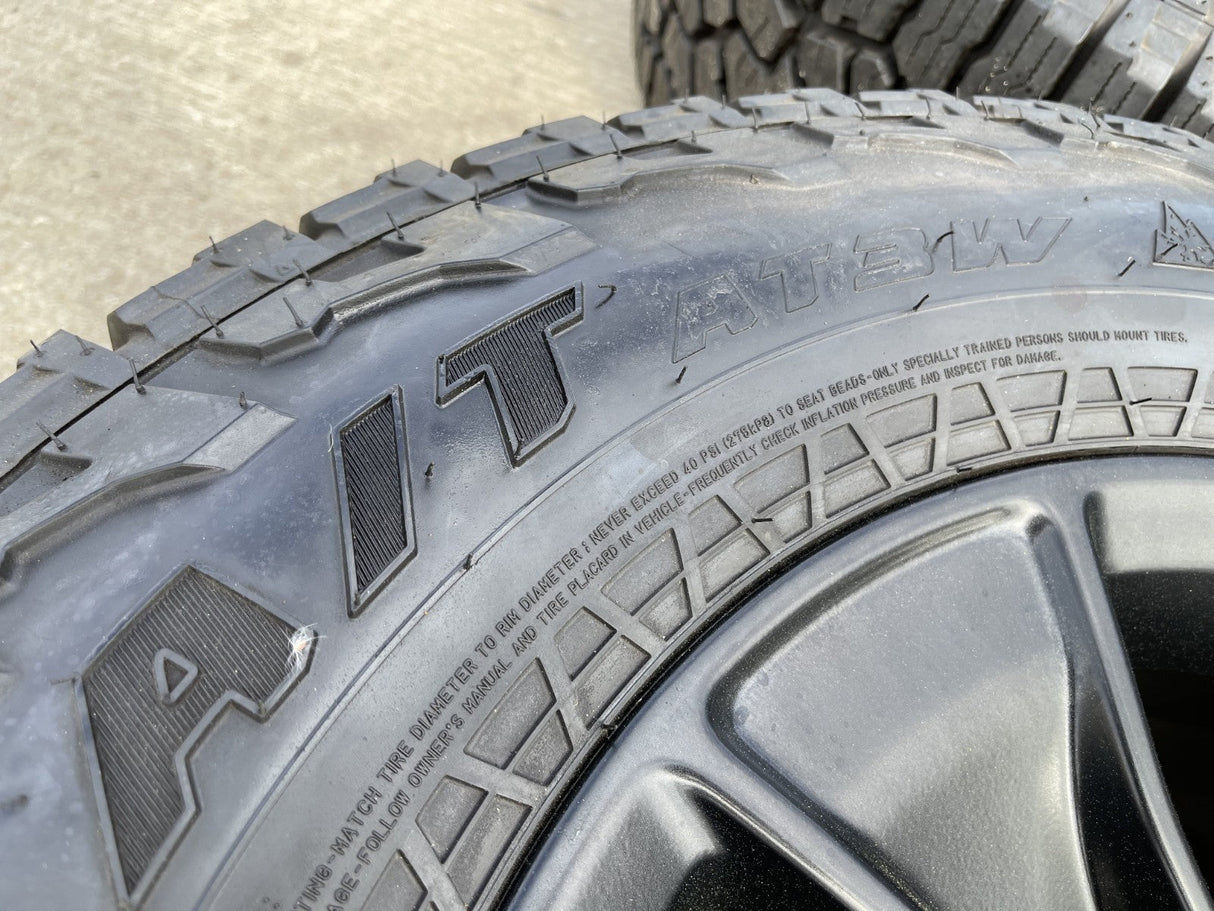 (5) 17" Jeep Wrangler Rubicon OEM 96226 wheels rims Gladiator FALKEN A/T3 NEW Texas Truck Tire