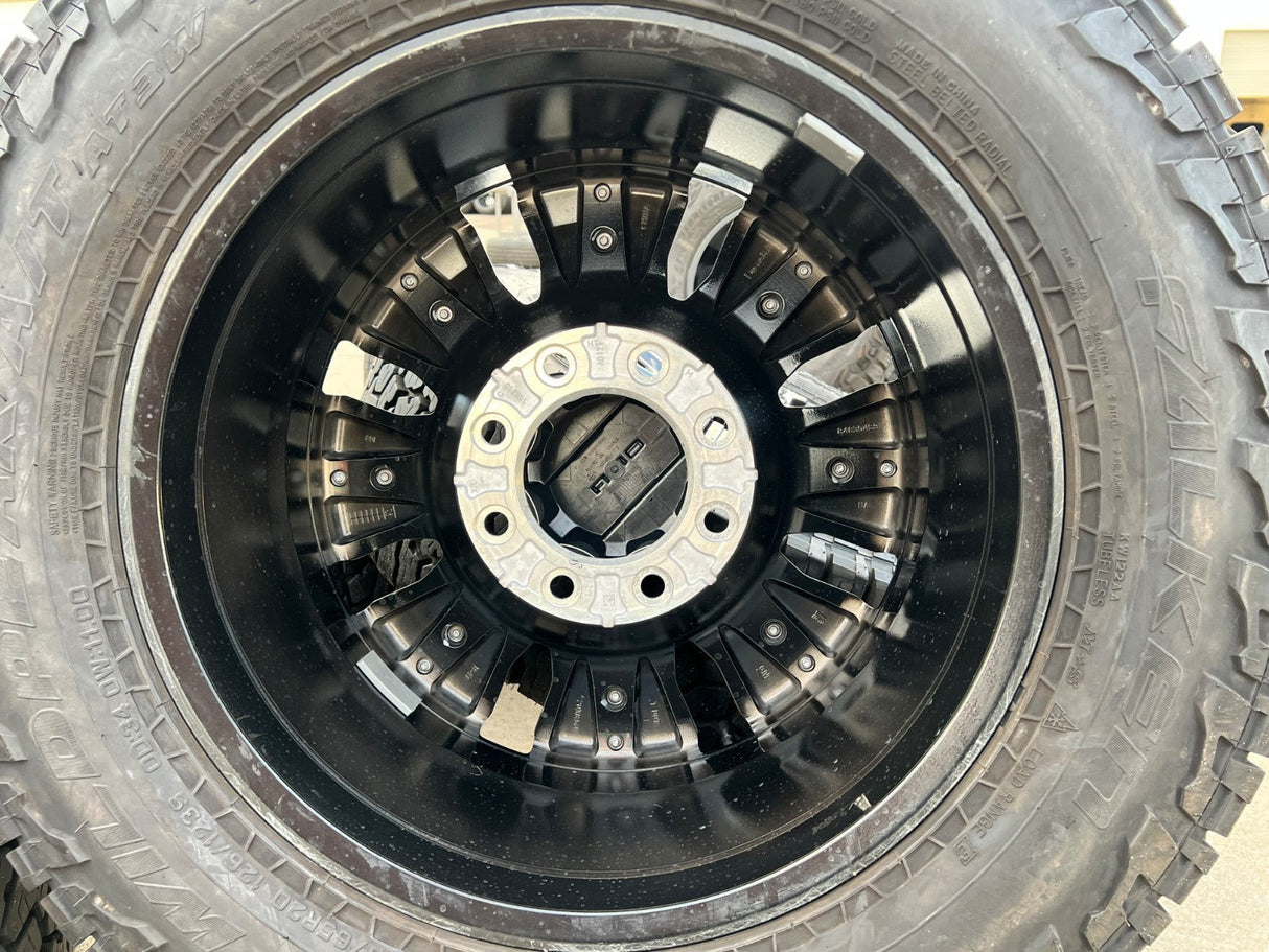 20" GMC Sierra AT4X 2500 3500 OEM wheels rims 5958 14138 Chevy Silverado FALKEN Texas Truck Tire