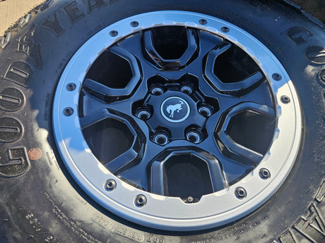 17" Ford Bronco SASQUATCH wheels rims BEADLOCK 10388 Ranger GOODYEAR M/T Texas Truck Tire
