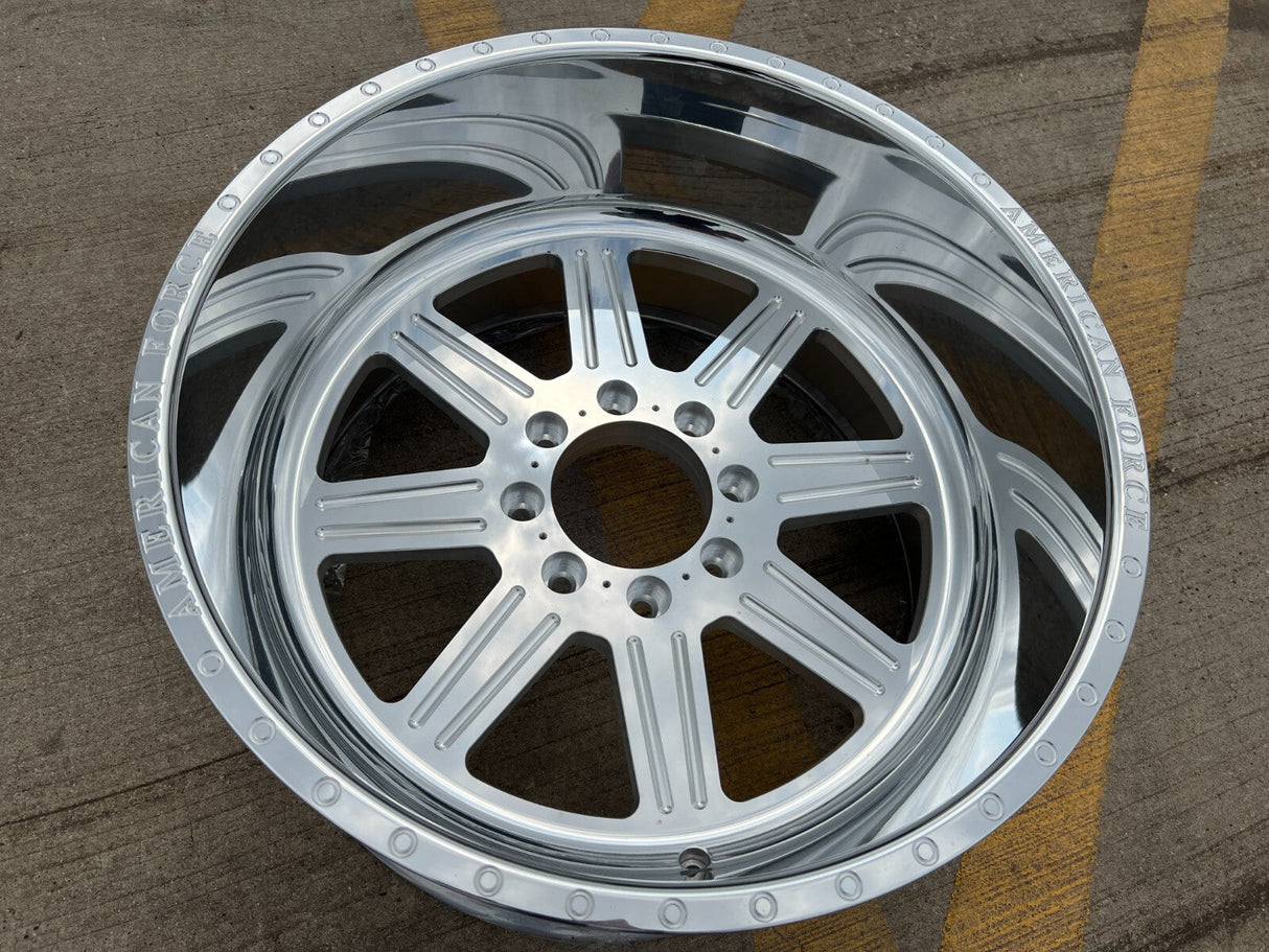 22x12 American Force G55 Tempo SS Polished Ram 2500 3500 wheel rim 8x165 NEW Texas Truck Tire