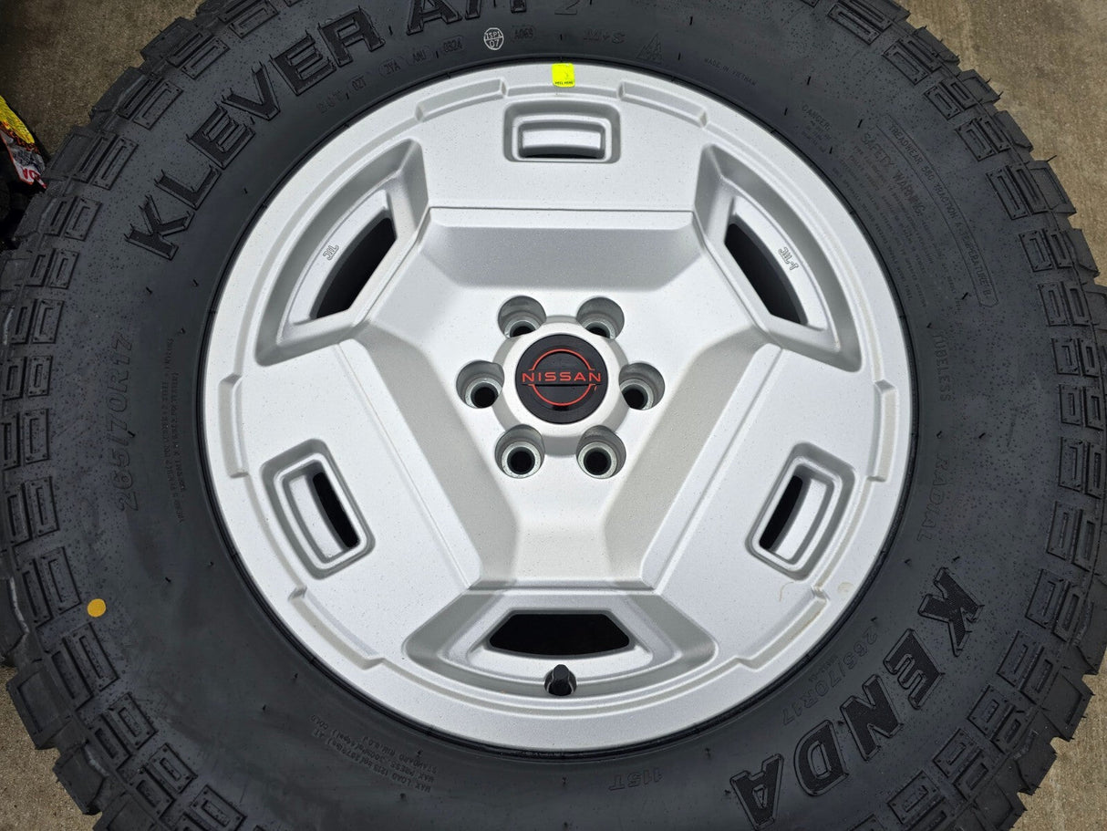 17" Nissan Frontier OEM Retro Hardbody Edition 62783 wheels rims 2025 NEW A/T2 Texas Truck Tire