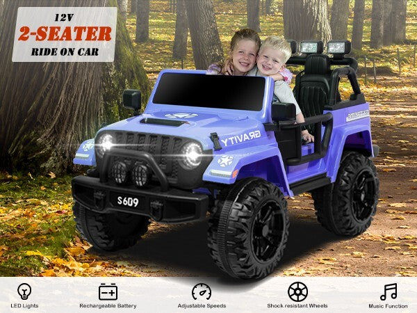 Kids Electric 12V Ride-On Jeep Truck with Remote Control and Powerful Battery