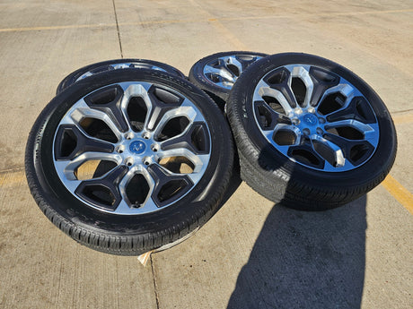 22" Dodge Ram 1500 OEM Laramie rims wheels tires 2685 GOODYEAR NEW Texas Truck Tire