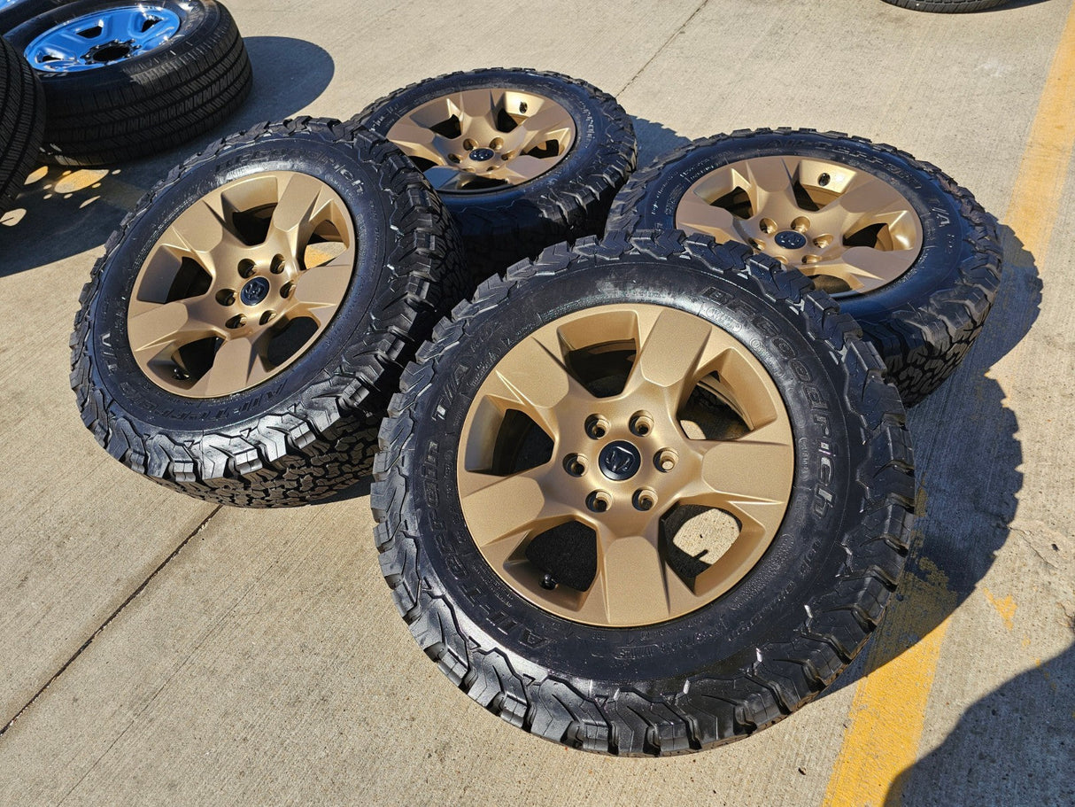 18" Ram 1500 OEM wheels rims Bronze 2669 Jeep Wagoneer 2025 2026 NEW BFG KO2 Texas Truck Tire