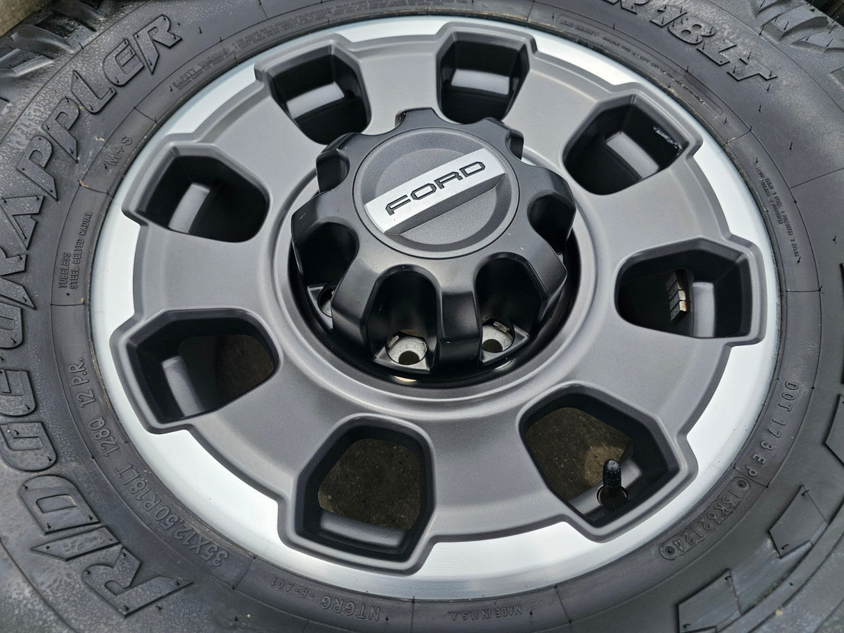 18" Ford F-250 F-350 OEM TREMOR rims wheels 10482 tires NITRO 35" Texas Truck Tire