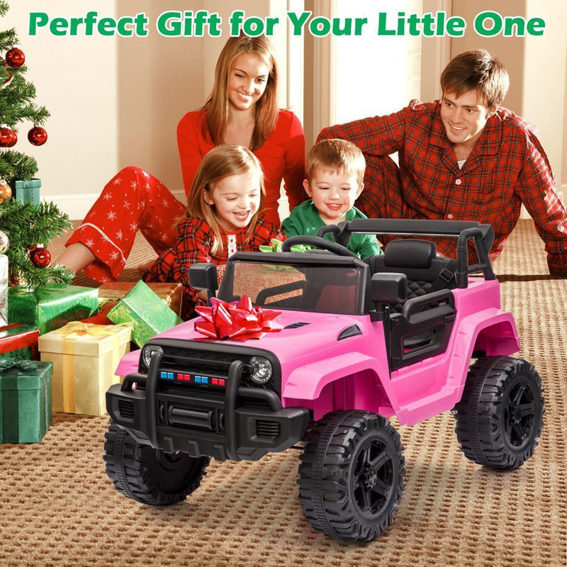 12V Pink Ride On Car Truck for Girls with 3 Speed Modes - Perfect Gift for Kids