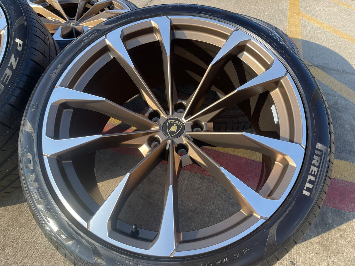 23" Lamborghini Urus Taigete OEM wheels rims 2022 2023 2024 2025 2026 BRONZE NEW Texas Truck Tire