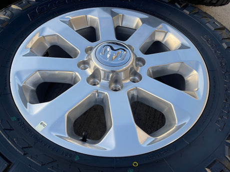 20" Dodge Ram 2500 3500 LARAMIE OEM 2700 wheels rims 2025 2026 NEW 35" NITRO Texas Truck Tire