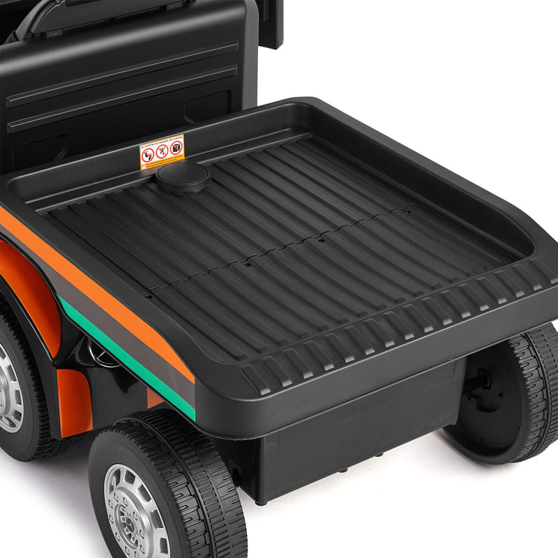 12V10AH Battery Kids Ride On Truck with Swing, Trailer, LED, MP3, and Bluetooth RC Features