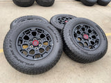 18" Toyota Tundra TRD BBS FORGED OEM black 95458 wheels rims Sequoia FALKEN A/T3 Texas Truck Tire