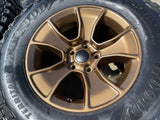 (5) 17" Jeep Wrangler Rubicon OEM 96226 wheels rims Gladiator BRONZE 2026 NEW Texas Truck Tire