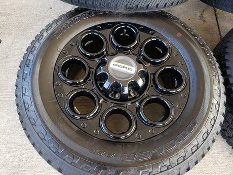 20" Ford F-250 F-350 OEM black TREMOR 10484 10299 wheels rims BRIDGESTONE Texas Truck Tire