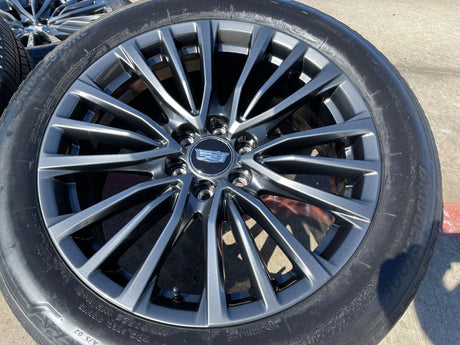 22" Cadillac Escalade V Platinum OEM 4883 95479 wheels rims BRIDGESTONE Texas Truck Tire