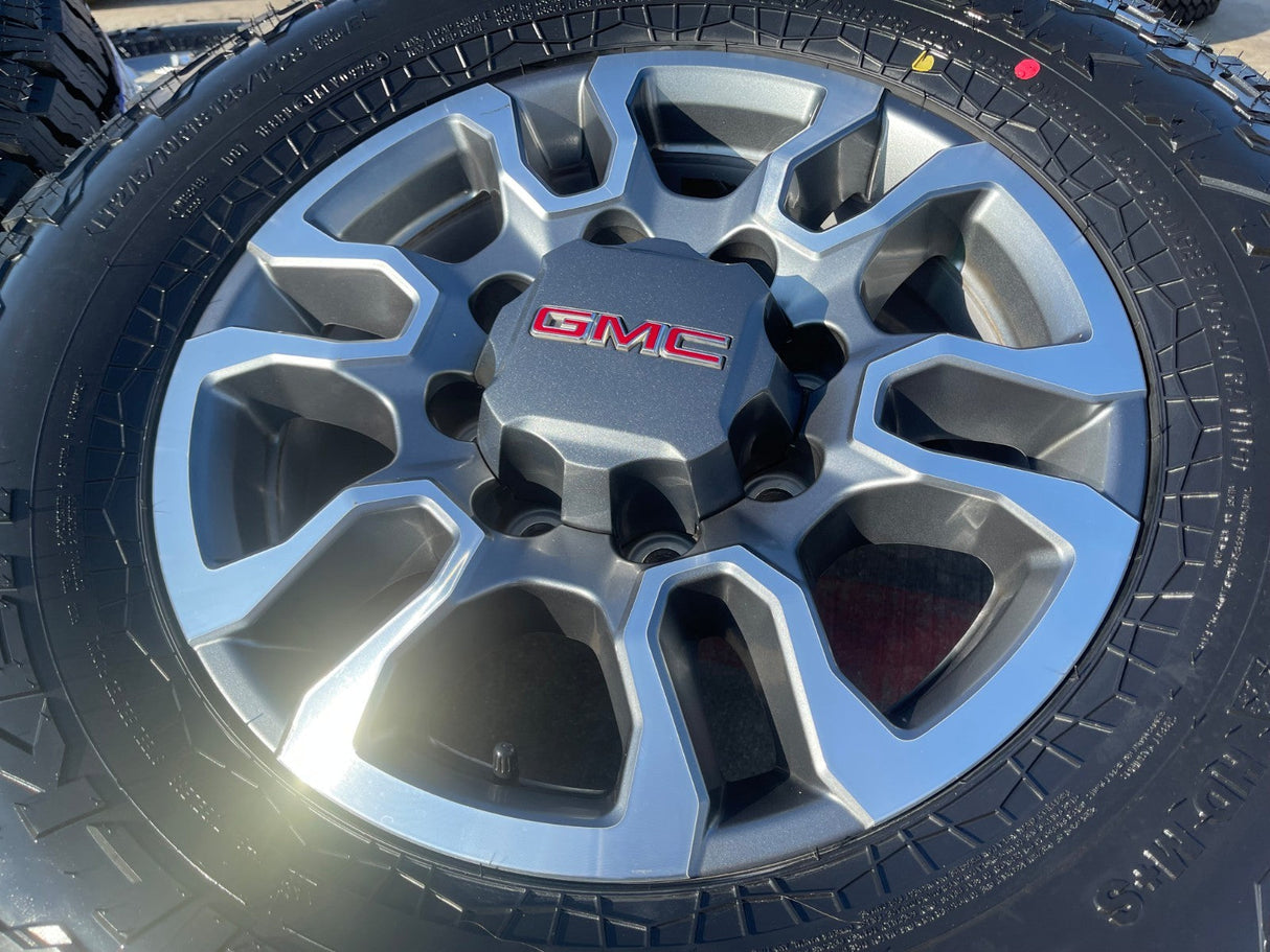 18" GMC Sierra AT4X Chevy Silverado 2500 3500 OEM 5949 wheels rims FALKEN NEW Texas Truck Tire