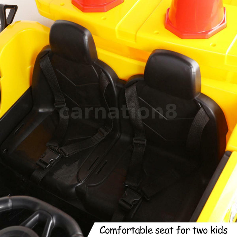 12V Four-wheel Drive Construction Truck 2.4G Remote Control/App Control Children's Electric Ride On Vehicle