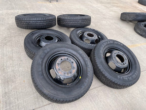 17" Dodge Ram 3500 Dually Laramie 8x200 wheels rims 2703 2704 OEM Texas Truck Tire