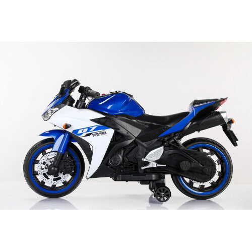 12V Electric Kids Ride-On Dirt Bike with Training Wheels for Children