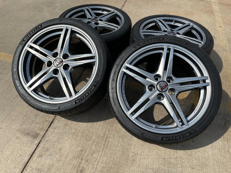 19" + 20" Chevy Corvette Z06 C8 OEM FORGED 94027 94028 wheels rims 2024 2026 Texas Truck Tire