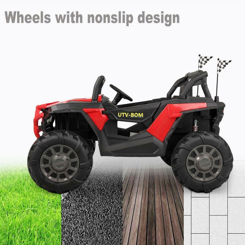 Battery Operated Kids SUV Ride-On Truck with MP3 Player, Bluetooth, LED Lights, and 3 Speed Options