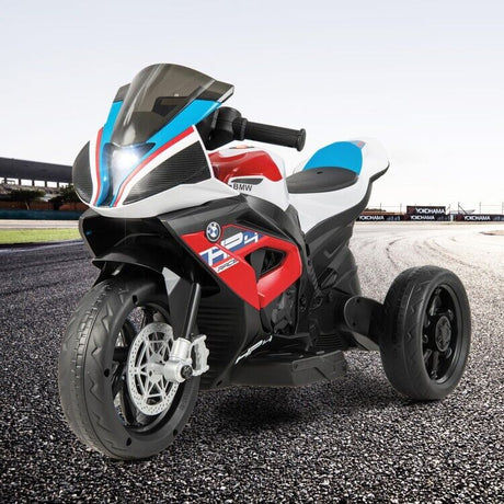 Electric Ride-On Motorcycle for Kids with Lights, Music, and 3 Wheels - Red