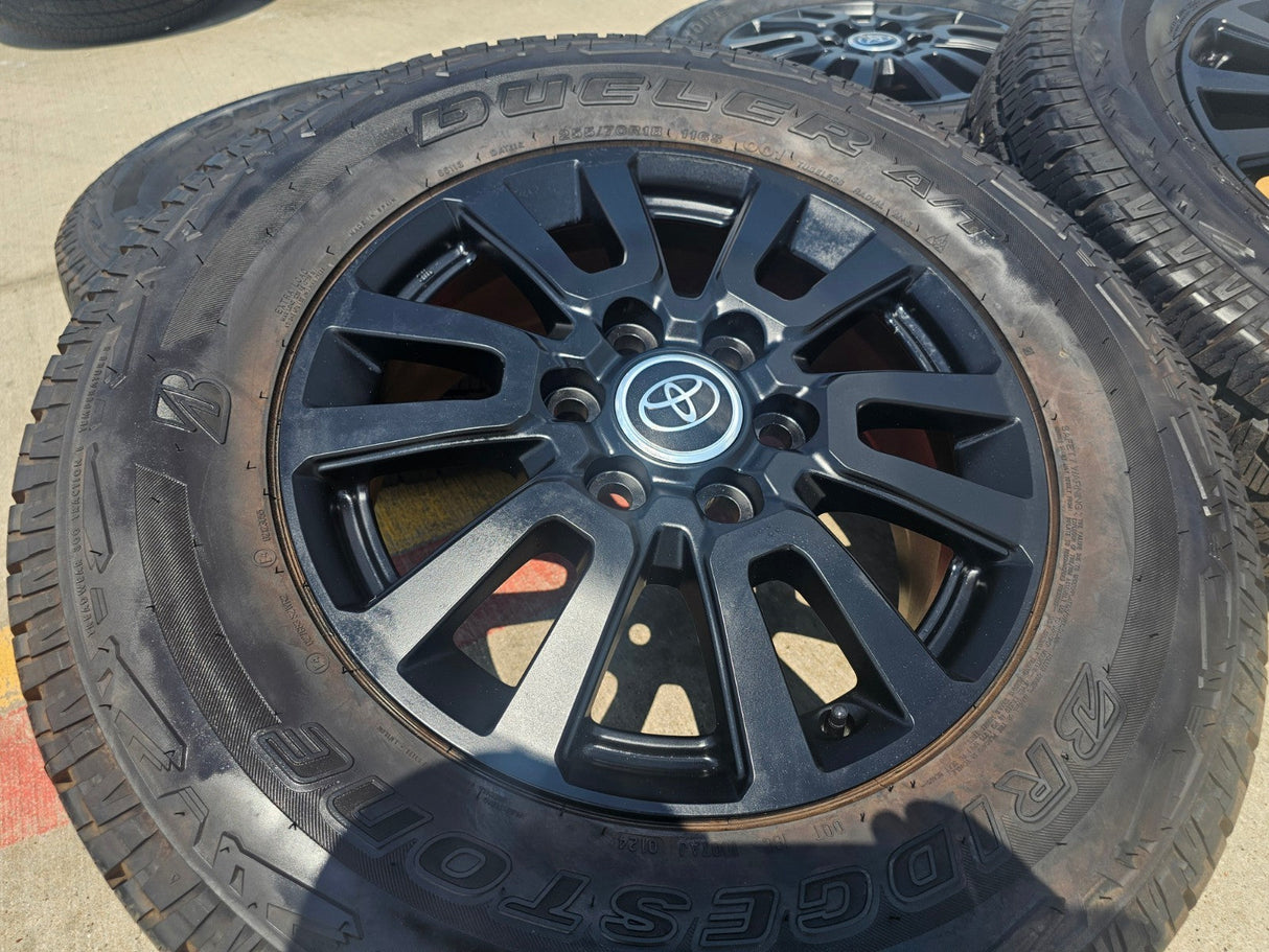 18" Toyota Land Cruiser OEM 95953 wheels rims BLACK Tundra Sequoia A/T NEW Texas Truck Tire
