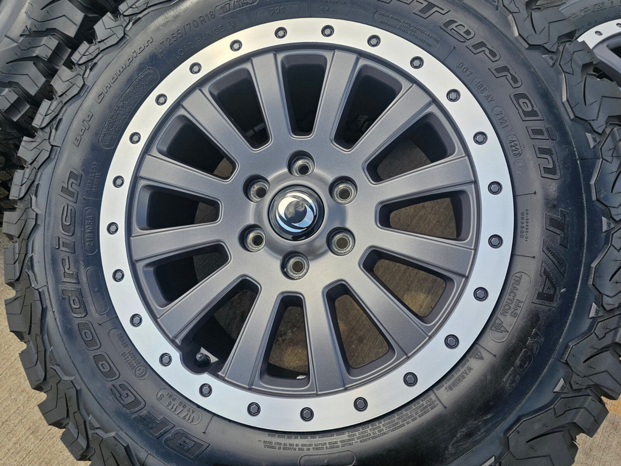 (5) 18" INEOS Grenadier OEM wheels rims beadlock 2023 2024 2025 2026 NEW BFG Texas Truck Tire