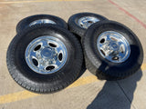 16" Ford F-250 F-350 Excursion OEM 3408 polished wheels rims tires Texas Truck Tire