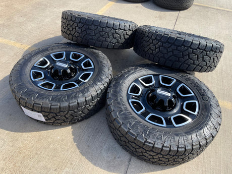 20" Ford F-250 F-350 OEM 10486 Lariat wheels rims 2024 2025 2026 TOYO 35" Texas Truck Tire