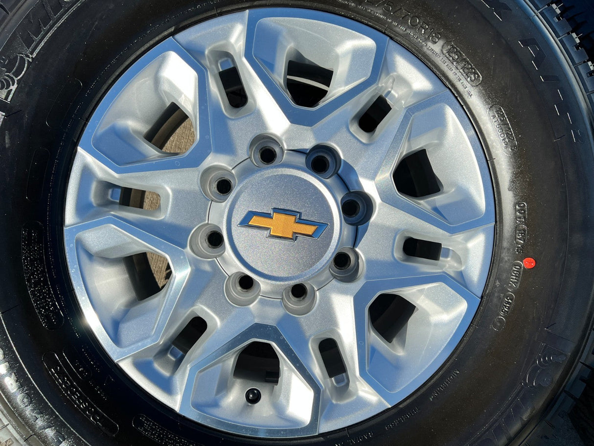 18" Chevy Silverado 2500 3500 OEM 5959 wheels rims MICHELIN LTX A/T2 NEW Texas Truck Tire