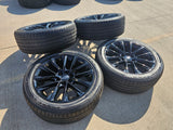 22" Cadillac Escalade black OEM 4804 wheels rims Chevy GMC tires NEW Texas Truck Tire