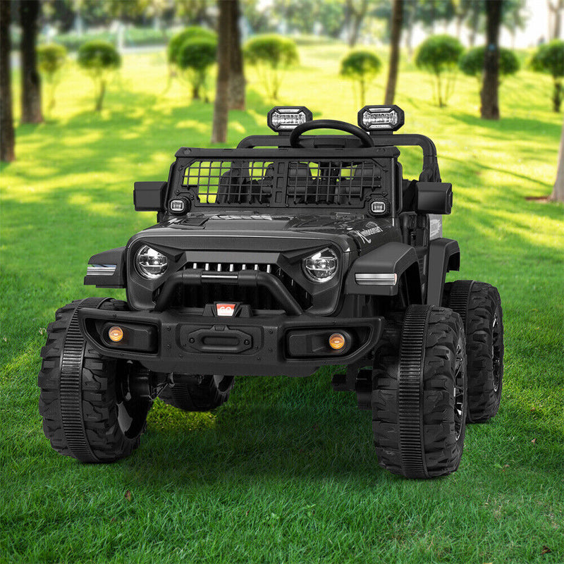 Kimbosmart Ebony 24V Children's Ride-On Car Double Seater Electric Toy Truck with Remote Control