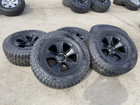 (5) 17" Jeep Wrangler Rubicon OEM 96226 wheels rims Gladiator FALKEN A/T3 NEW Texas Truck Tire