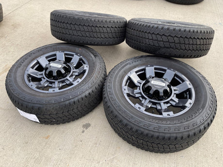 20" Ford F-250 F-350 OEM gray Lariat 10485 10296 wheels rims BRIDGESTONE A/T Texas Truck Tire
