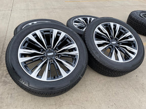 22" Cadillac Escalade V V600 Platinum OEM wheels rims 2023 2024 2025 2026 NEW Texas Truck Tire