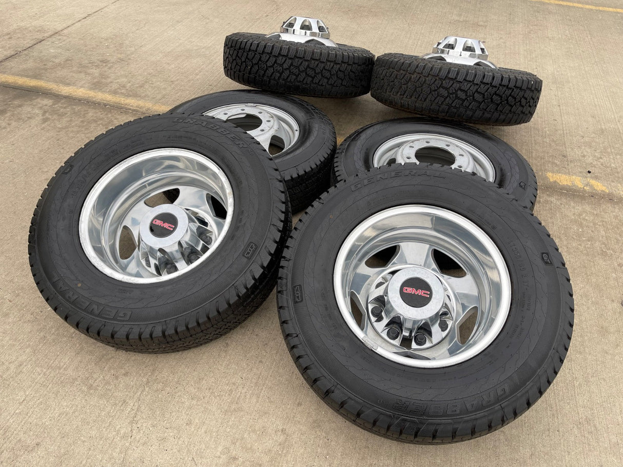 17" GMC Sierra Chevy Silverado 3500 Dually rims wheels OEM 5519 5520 DISCOUNTED Texas Truck Tire