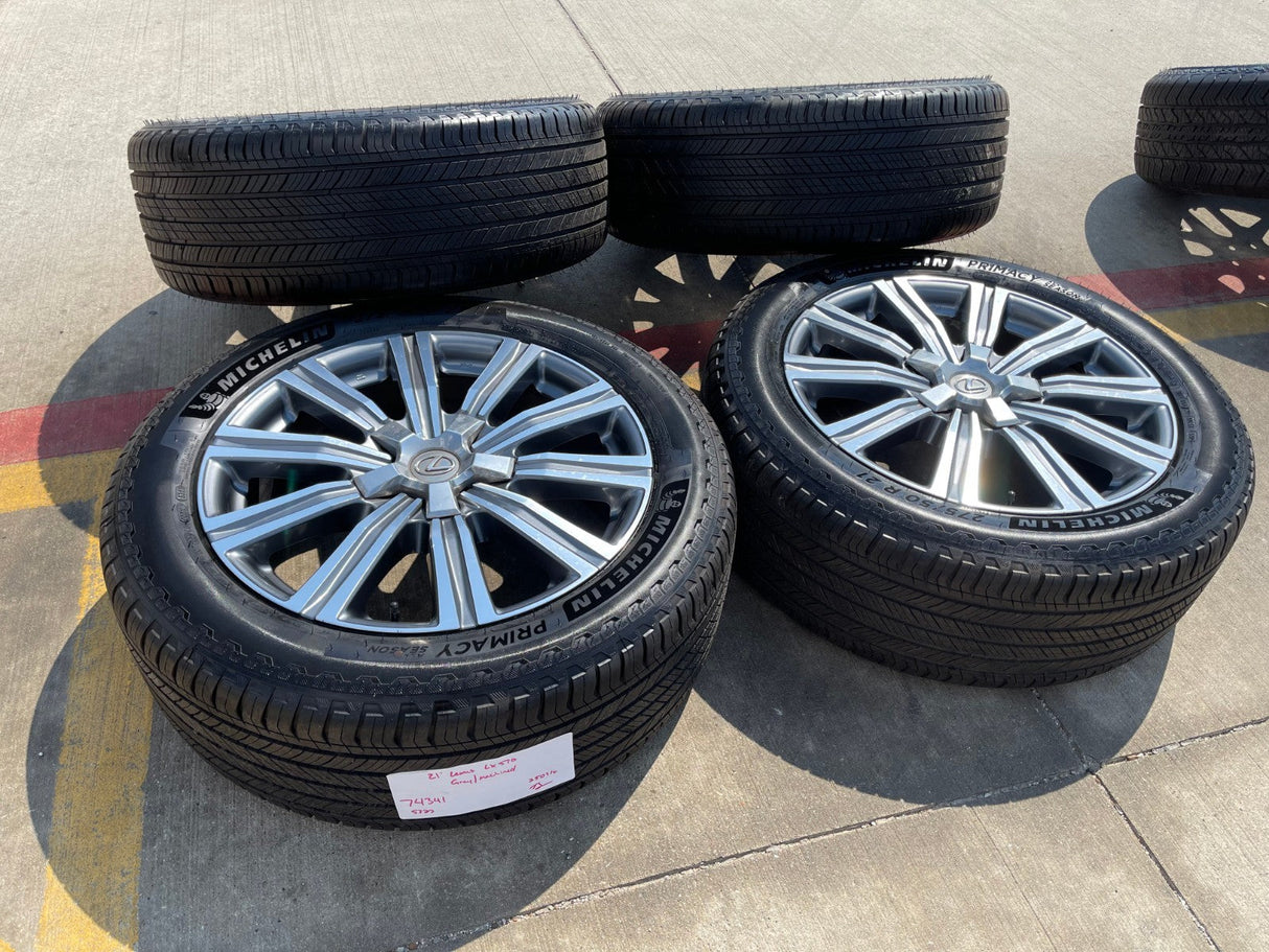 21" Lexus LX570 Toyota Land Cruiser OEM 74341 wheels rims 5x150 MICHELIN NEW Texas Truck Tire