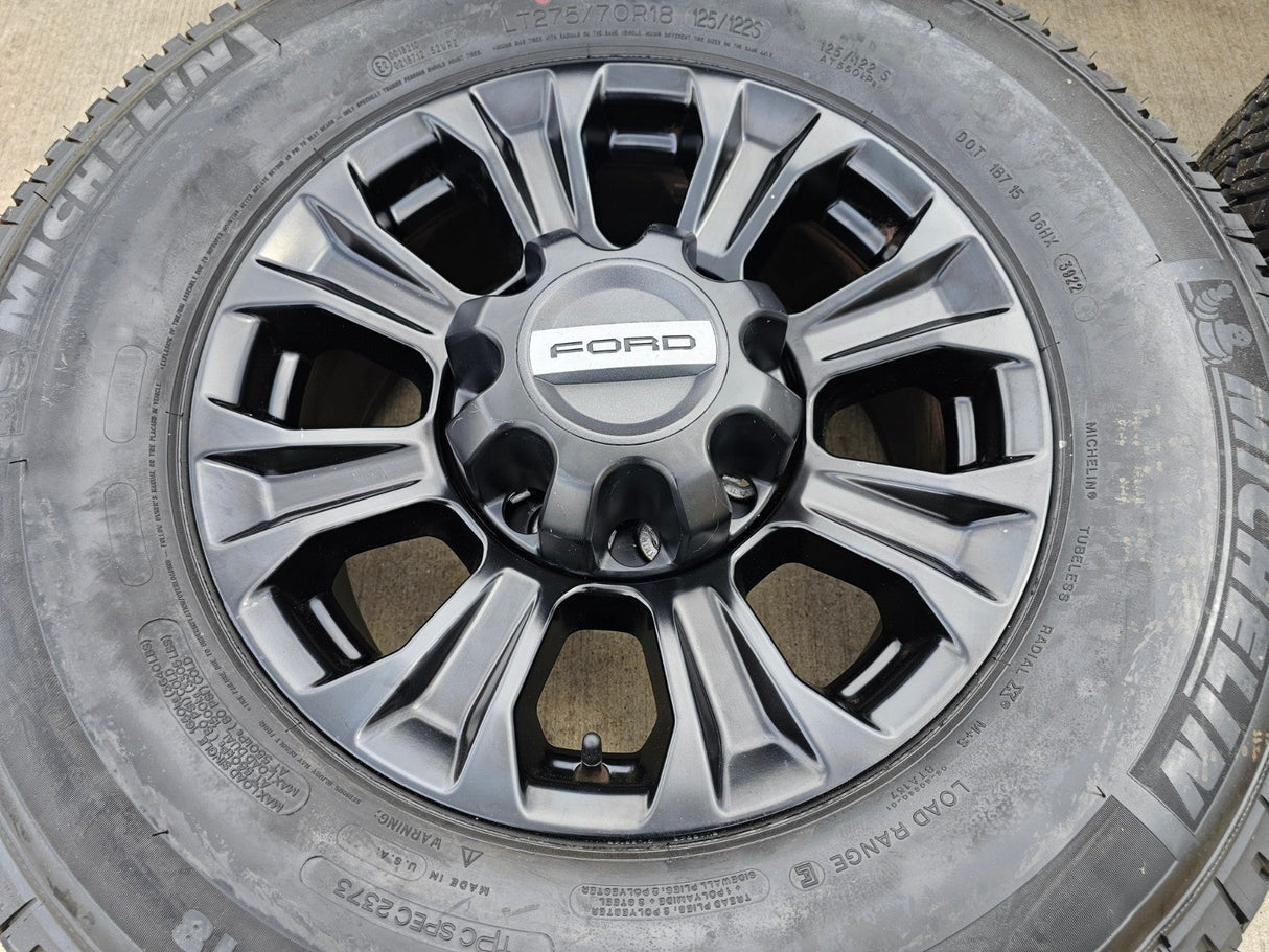 18" Ford F-250 F-350 TREMOR OEM rims wheels 10097 tires NEW MICHELIN A/T2 Texas Truck Tire