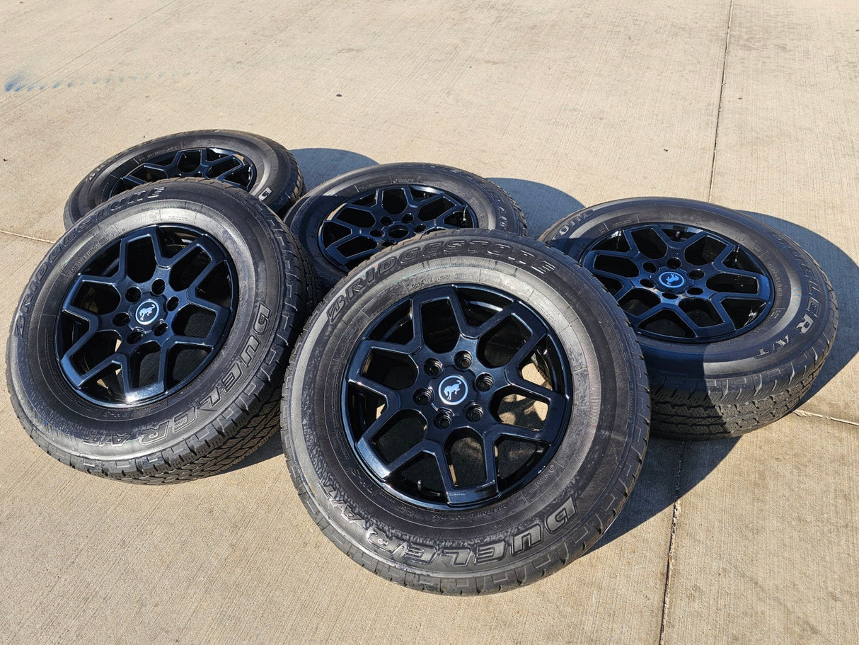 18" Ford Bronco wheels rims tires black 95213 Ranger 2023 2024 2025 2026 Texas Truck Tire