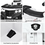 Premium 6V White Electric Ride on ATV for Kids - Powered by Battery