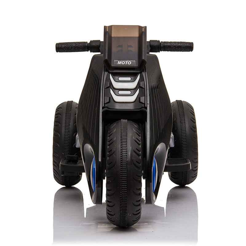 Black 3-Wheel Double Drive Electric Motorcycle for Kids