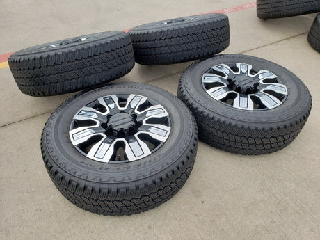 20" GMC Sierra DENALI ULTIMATE 2500 3500 OEM wheels rims 5958 14138 A/T tires Texas Truck Tire