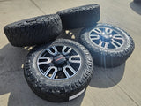 20" GMC Sierra AT4 2500 3500 OEM wheels rims 5950 Silverado NITRO 35" Texas Truck Tire