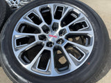 22" GMC Yukon Sierra DENALI OEM wheels rims Tahoe BRIDGESTONE 2024 2025 2026 NEW Texas Truck Tire